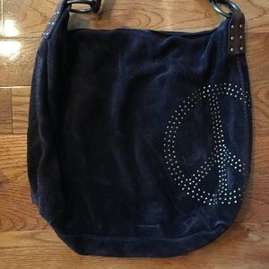Lucky Brand Brown Suede Hobo Bag